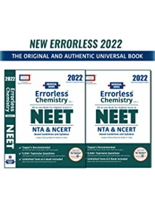 Errorless Chemistry NEET 2022 - (Set of 2 Vol.)