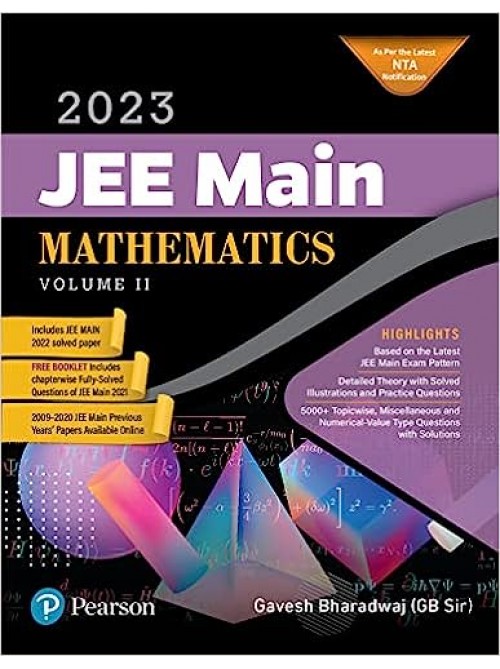 JEE Main Mathematics 2023 |Volume 2 | JEE Main solved papers  Based on latest JEE Main Exam Pattern at Ashirwad Publication