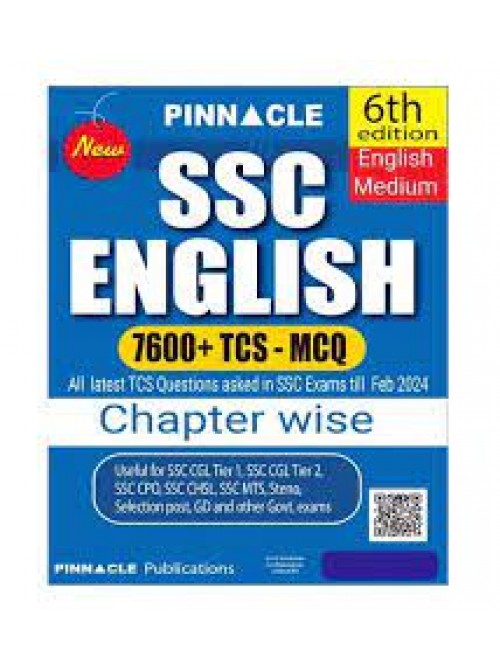 pinnacle SSC English 7600 TCS MCQ chapter wise with detailed explanation 6th edition english medium at Ashirwad Publication