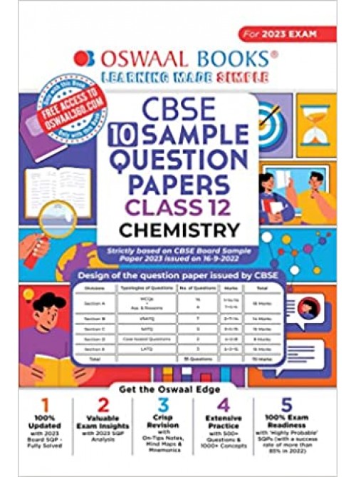 Oswaal CBSE Sample Question Papers Class 12 Chemistry at Ashirwad Publication
