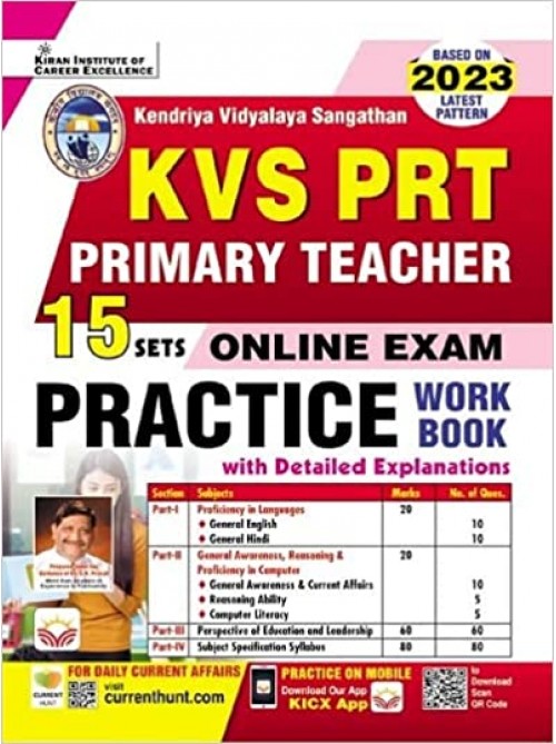 KVS PRT Primary Teacher Practice Work Book Based on Latest Pattern (English Medium) at Ashirwad Publication