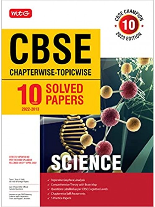 MTG CBSE 10 Years Chapterwise Topicwise Solved Papers Class 10 Science at Ashirwad Publication