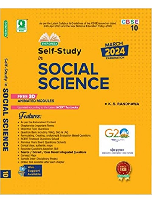 Self Study In Social Science Class-10 at Ashirwad Publication