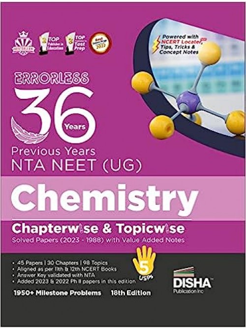 Errorless 36 Previous Years NTA NEET (UG) Chemistry Chapterwise & Topicwise Solved Papers (2023 1988) (English)

with Value Added Notes 18th Edition at Ashirwad publication