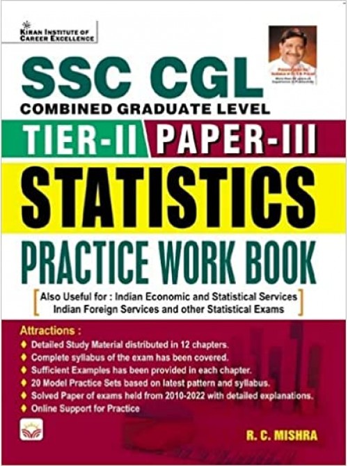 SSC CGL Tier 2 Paper 3 Statistics Practice Work Book (English Medium) by R.C.Mishra at Ashirwad Publication