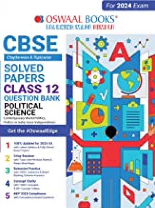 Oswaal CBSE Chapterwise Solved Papers 2023-2014 Political Science Class 12th (For 2024 Board Exams) at Ashirwad Publication