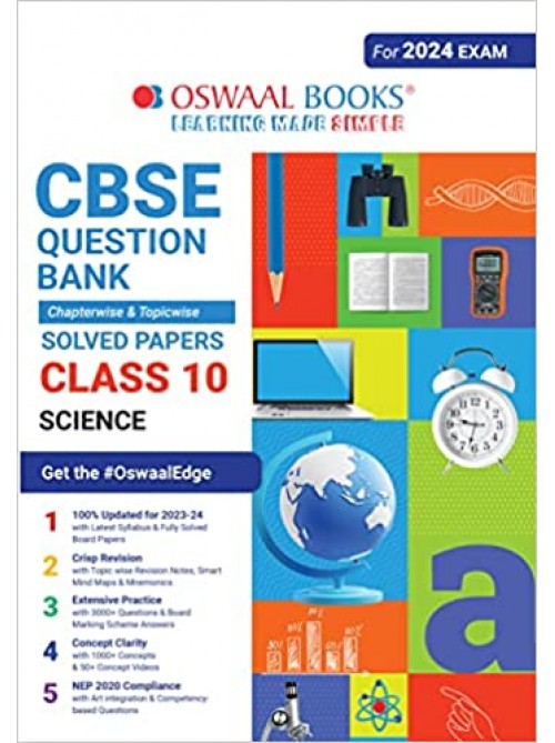 Oswaal CBSE Chapterwise & Topicwise Question Bank Class 10 Science Book (For 2023-24 Exam) at Ashirwad Publication