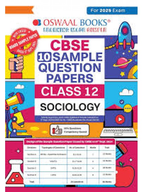 Oswaal CBSE Sample Question Papers Class 12 Sociology (2024-25) at Ashirwad Publication