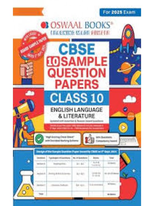 Oswaal CBSE Sample Question Papers Class 10 English Language & Literature (2024-25) at Ashirwad Publication