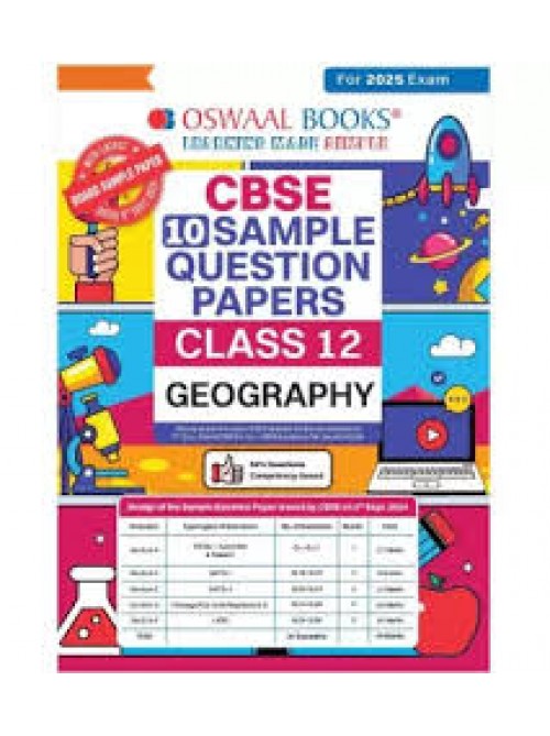 Oswaal CBSE Sample Question Papers Class 12 Geography (2024-25) at Ashirwad Publication