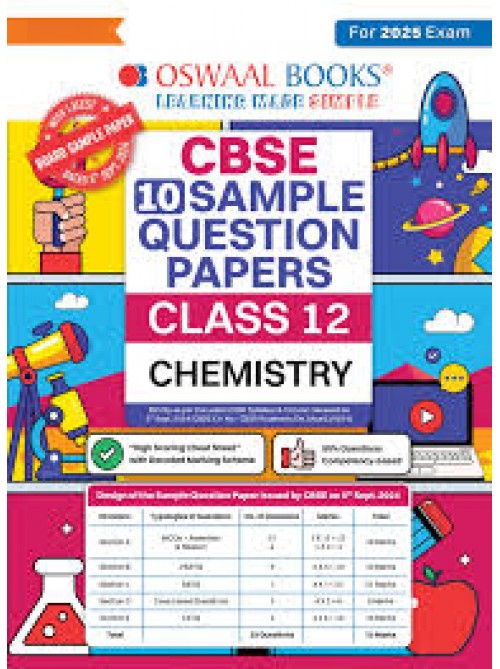 Oswaal CBSE Sample Question Papers Class 12 Chemistry (2024-25) at Ashirwad Publication