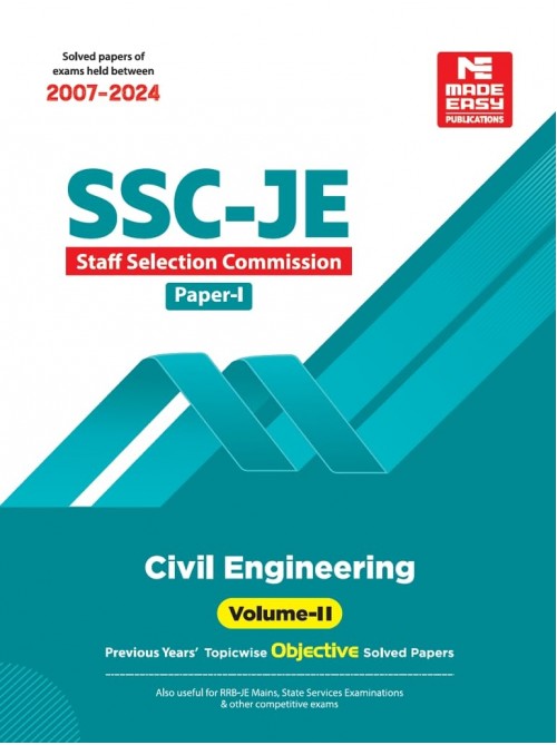 Made Easy SSC-JE: Civil Engineering 2025- Previous Year Objective Solved Paper-1 Volume-2 at Ashirwad Publication