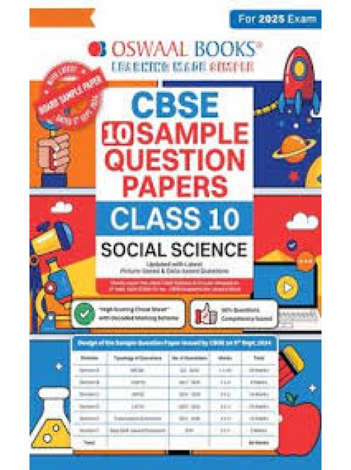 Oswaal CBSE Sample Question Papers Class 12 Social Science (2024-25) at Ashirwad Publication